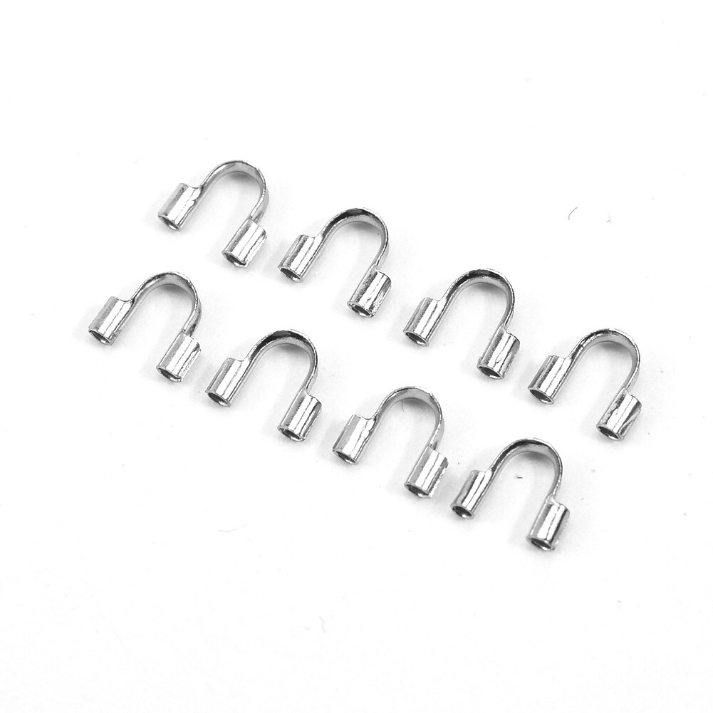 30-100 Stks/partij 4.5X4Mm Rvs Koperdraad Guard Protectors Loops U-vorm Connectoren Voor Sieraden maken Accessoires