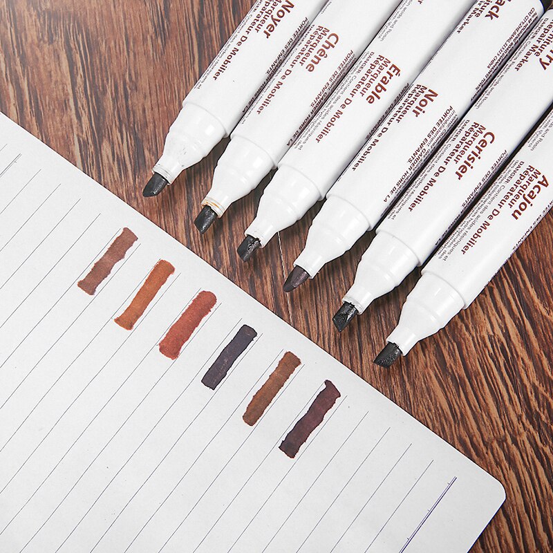 Furniture Touch Up Kit Markers Filler Sticks Wood Scratches Restore Kit Wood Floor Restore Filler Sticks Repair Tools 12pcs/set