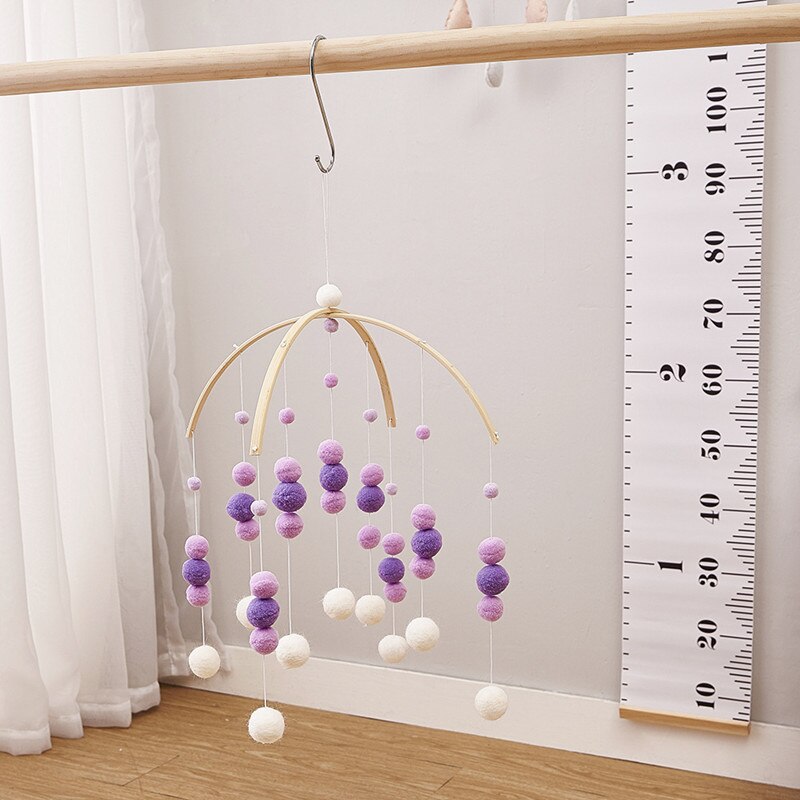 50cm * 30cm DIY Macaron Kleur Haar Bal Decor Banner Babykamer Decoratie Beddengoed Bumpers Kids Party Ballen kids Girls Room Decor: B
