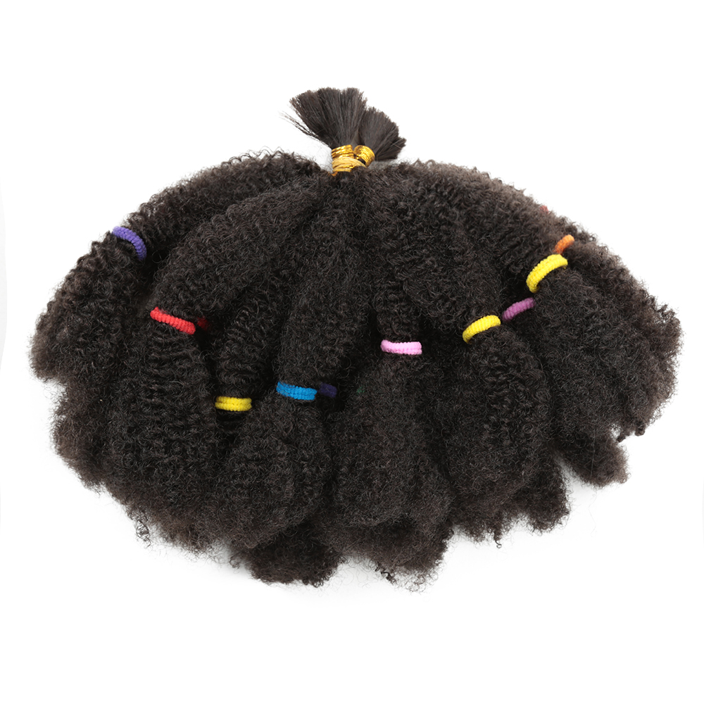 Pelo Afro rizado de 12 pulgadas, pelo sintético preestirado Afro rizado, pelo trenzado Afro, trenzas de ganchillo: #4