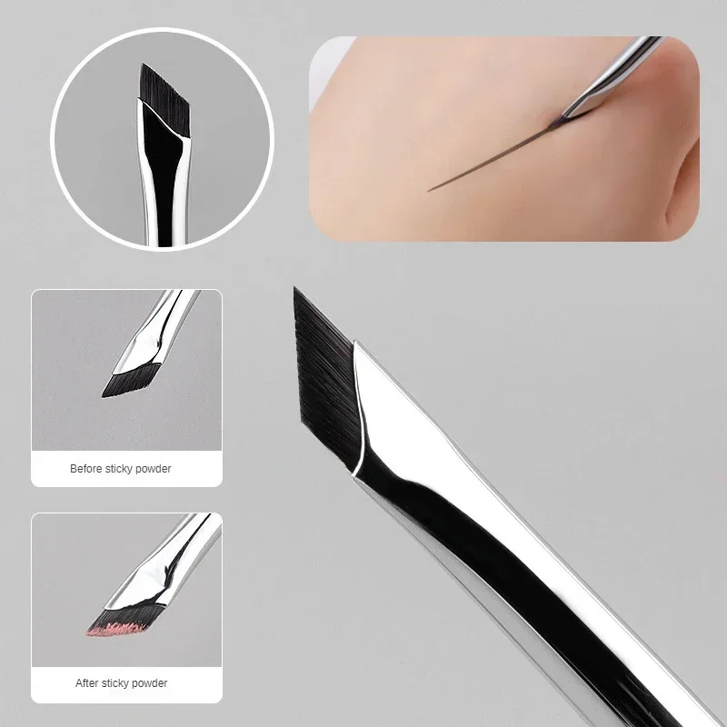 Upgrade Blad Eyeliner Borstel Ultra Dunne Fijne Hoek Platte Wenkbrauw Borstel Liner Wenkbrauw Plaats Make-Up Precieze Detail Borstel