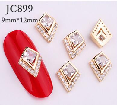 Bijoux d'ongle rouge avec zircon et chaîne, décoration autocollante avec diamant, licorne, , directement depuis l'usine,: 899
