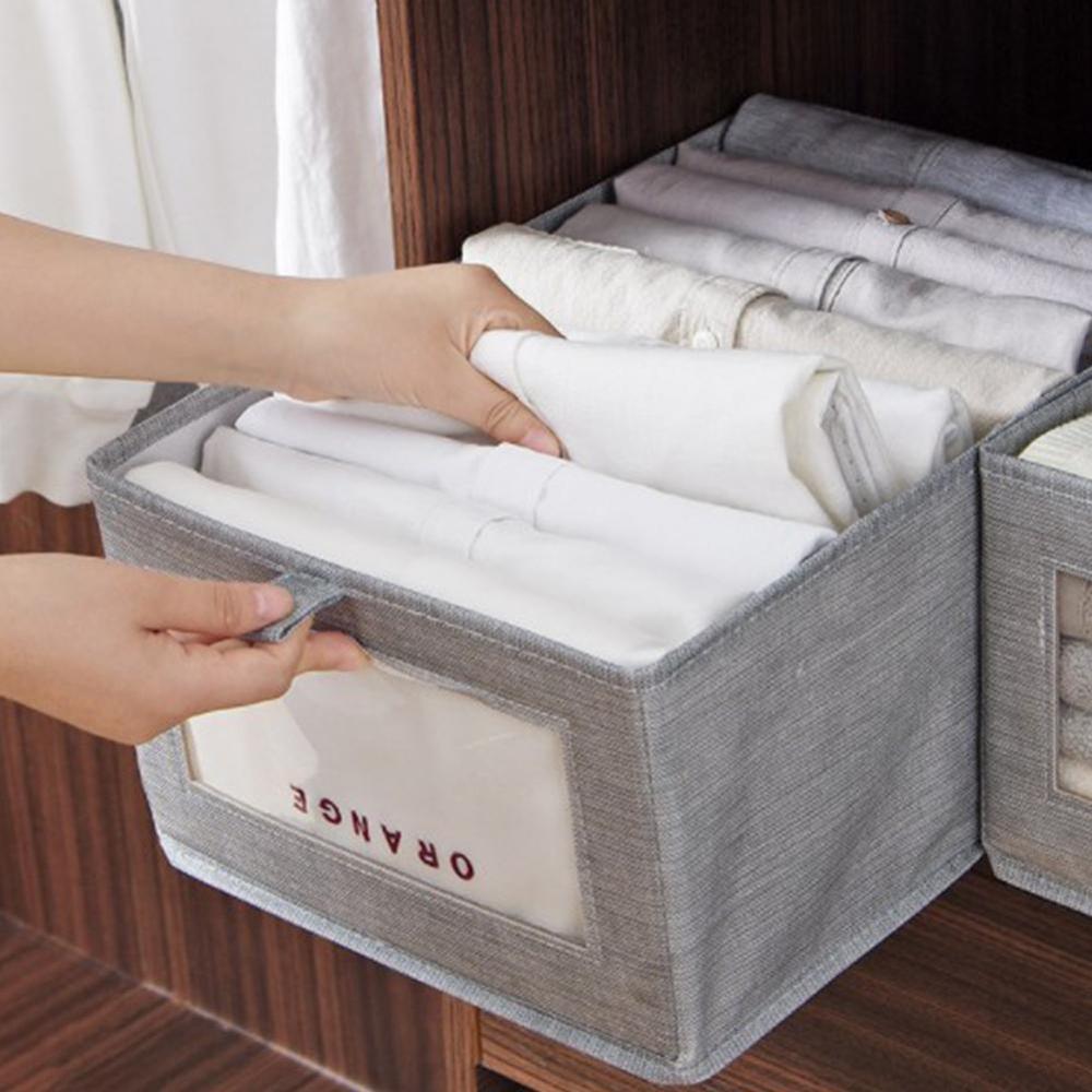 Caja de almacenamiento plegable para ropa interior, contenedor de almacenamiento no tejido para el hogar, ahorro de espacio de vestuario, cajón de acabado, V9J1