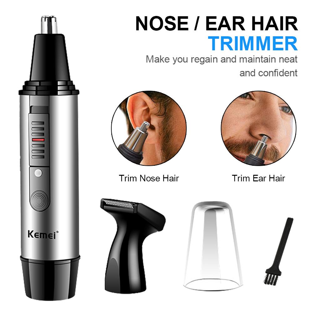 Ear and Nose Hair Trimmer Painless Beard Clippers Rechargeable Operated Nasal Hair Trimmer with Brush