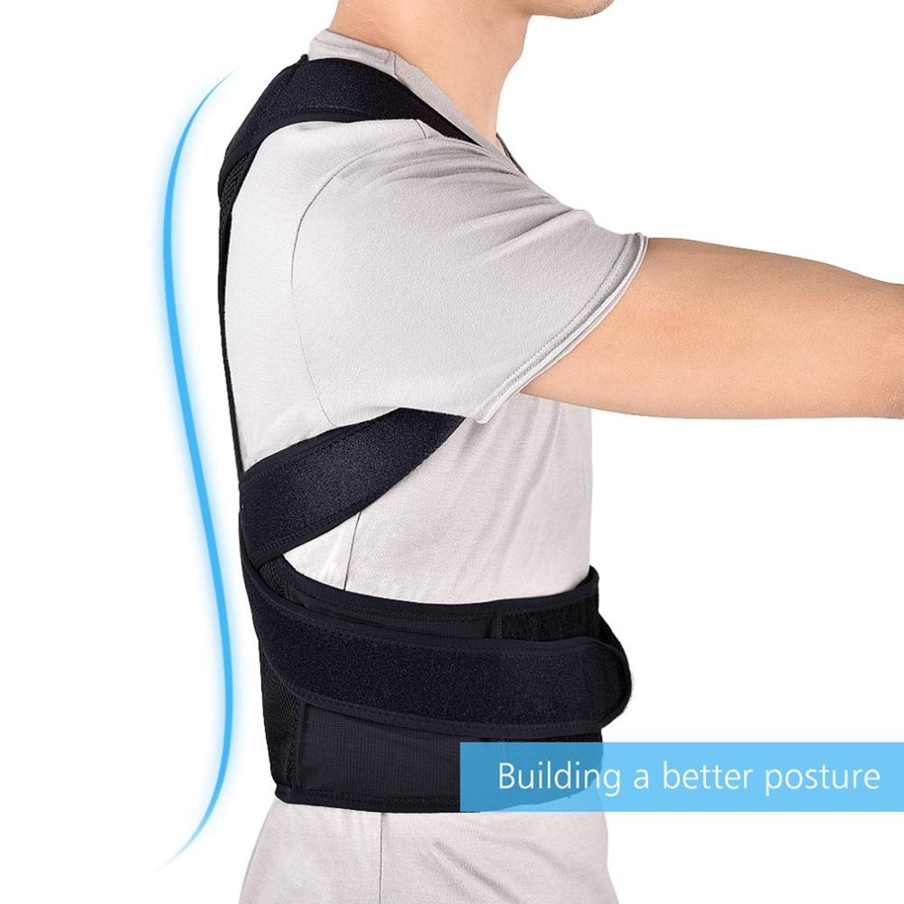 Unisex Houding Corrector Lumbale Onderrug Ondersteuning Schouder Brace Pijnbestrijding AU Terug Houding Corrector