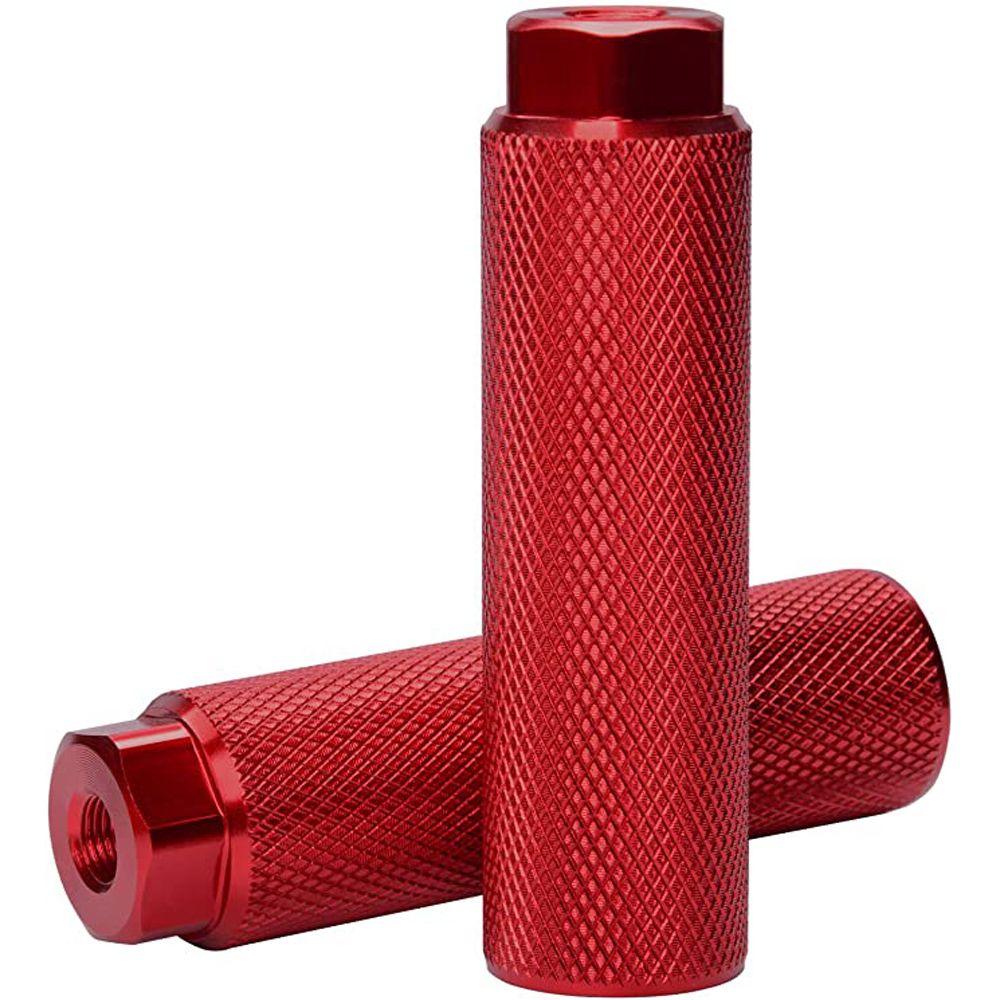 Alumiiniseoksesta liukuesto lyijyjalka polkupyörän tapit bmx tapit maastopyöräilyyn takastuntitapit sopivat 3/8 tuuman akseleille: Punainen