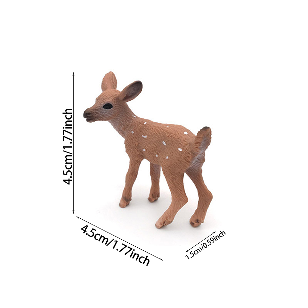 Safari Animals Cake Decor Simulation Elephant Kangaroo Panda Wild One Jungle Safari Cake Topper Happy Birthday Party Decor: Deer A