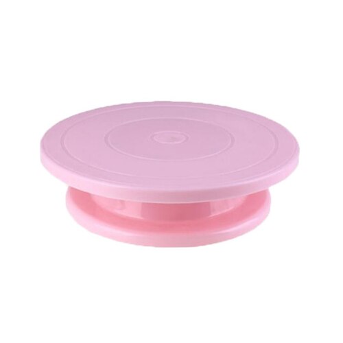 Plastic Clay Pottery Sculpture Rotating Turntable Practical Rotation Rotary Plate Decorating Tools Accessaries DIY: Pink