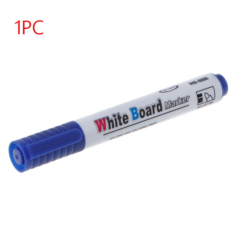 4PCS/Set Erasable Whiteboard Marker Pen Environment Friendly Marker Office School Home: 1pc BL