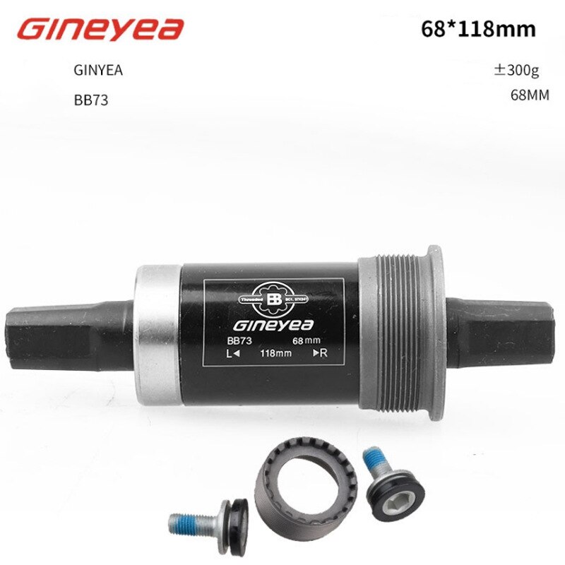 GINEYEA – support de pédalier carré BB73 pour vtt 68mm, roulement BB: BB73-118mm