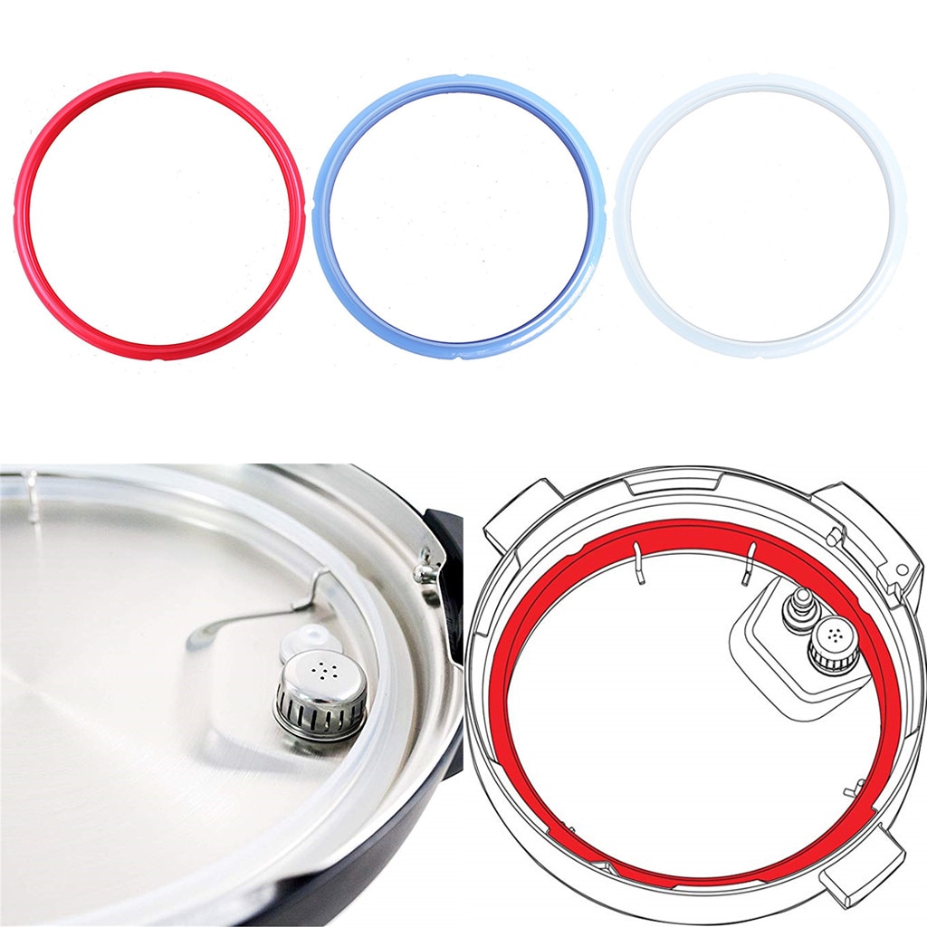 Keuken Accessoires Snelkookpan Zegel Instant Fornuis Seal Transparant Rood Blauw 6/8LQT Instant Pot Afdichting Ring H5 # W