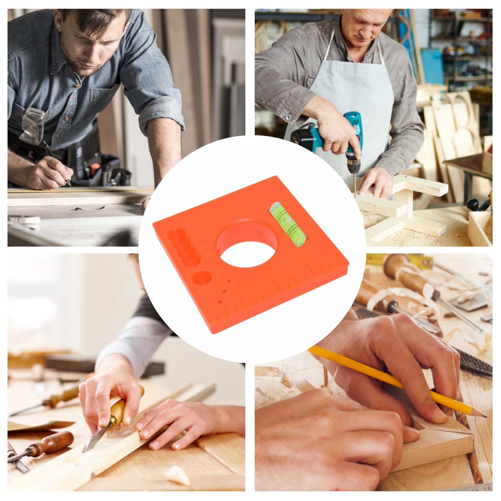 5 In 1 Multifunctional Ruler Offset Ruler Mark For Parallel Lines For Nails Screws Marking Tool Carpentry Tools Accessories