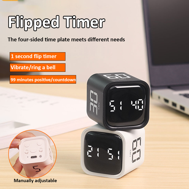 Würfel-Timer, Produktivitäts-Timer, umgedrehter Timer, Küchentimer, freundlicher-Timer für Lernzeit, Countdown, 5/10/30/60 Minuten und benutzerdefinierter Countdown