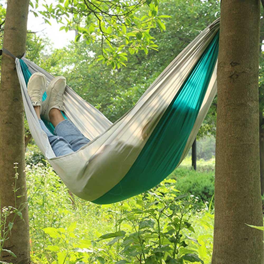Hiking Camping 240cm Hammock Portable Nylon Safety Parachute Hamac Hanging Chair Swing Outdoor Double Person Leisure Hamak