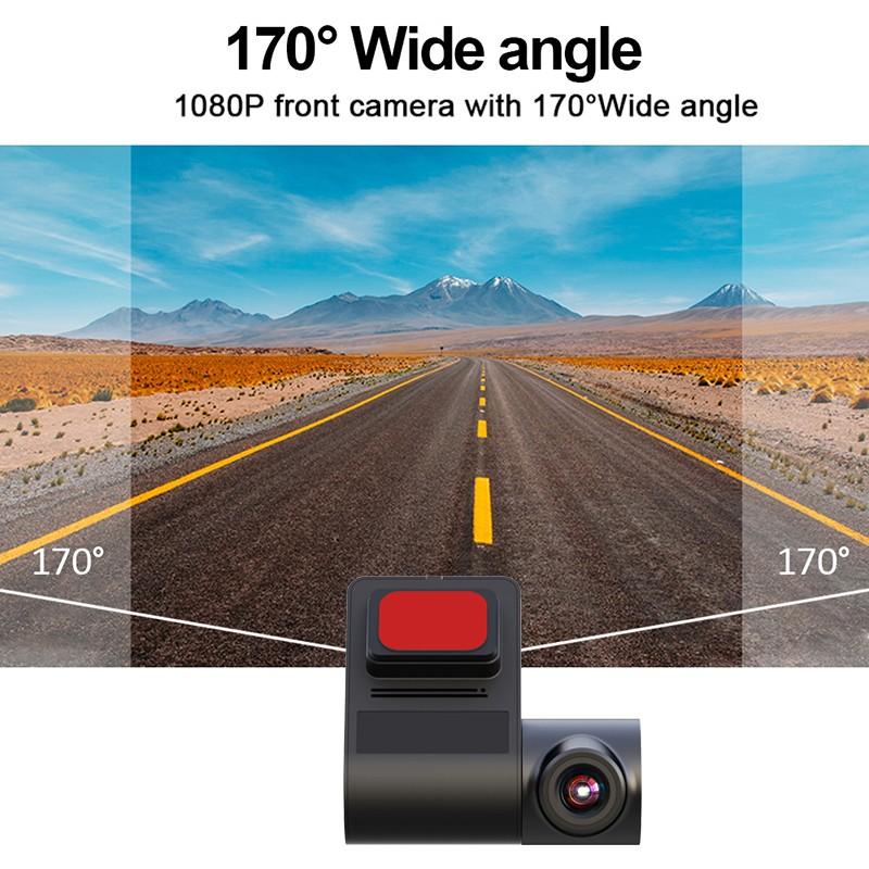 Wifi Car DVR Camera HD Dash Cam G-sensor 170° Wide Angle Auto Video Recorder With Buck Line For 24 Hour Parking Monitoring