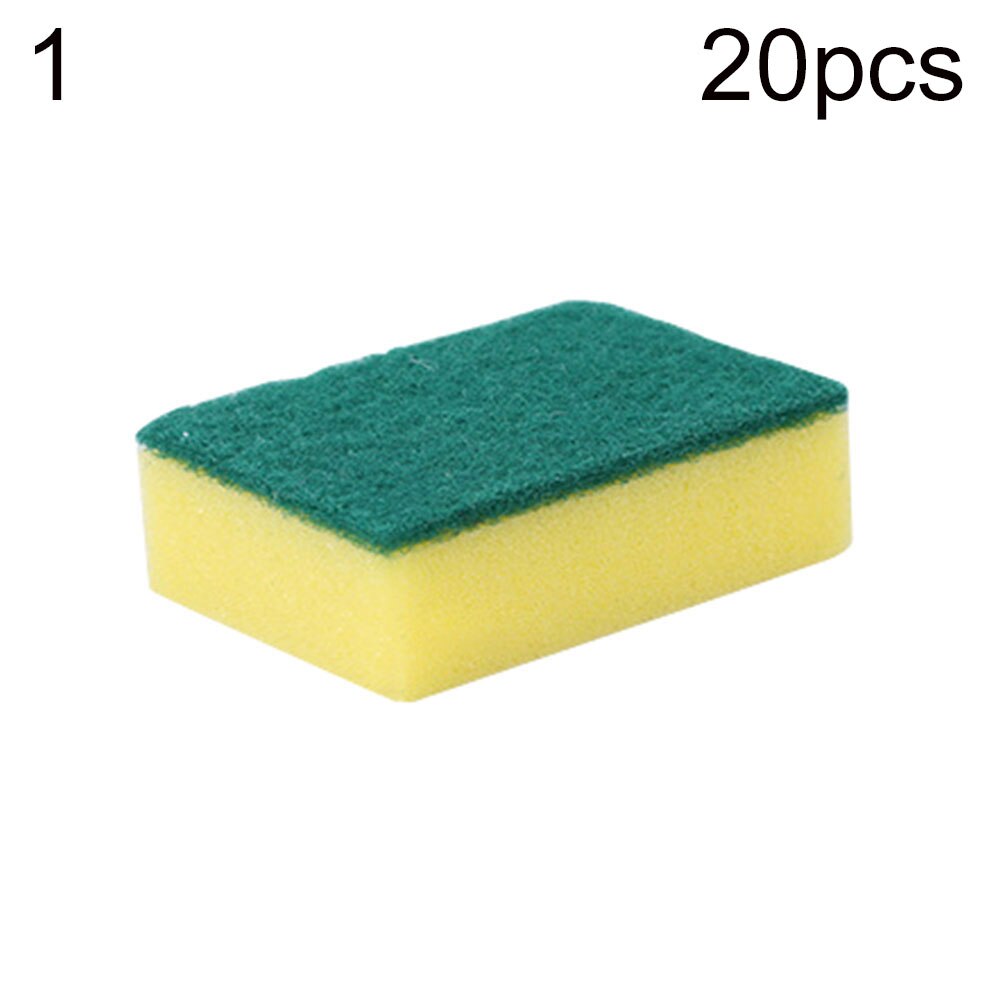 10/20Pcs Household Kitchen Sponge Brush Scouring Pads Magic Sponge Dish Cleaning Sponge Scrubbing Cleaning Pads Cleaning Tools: 20pcs 1