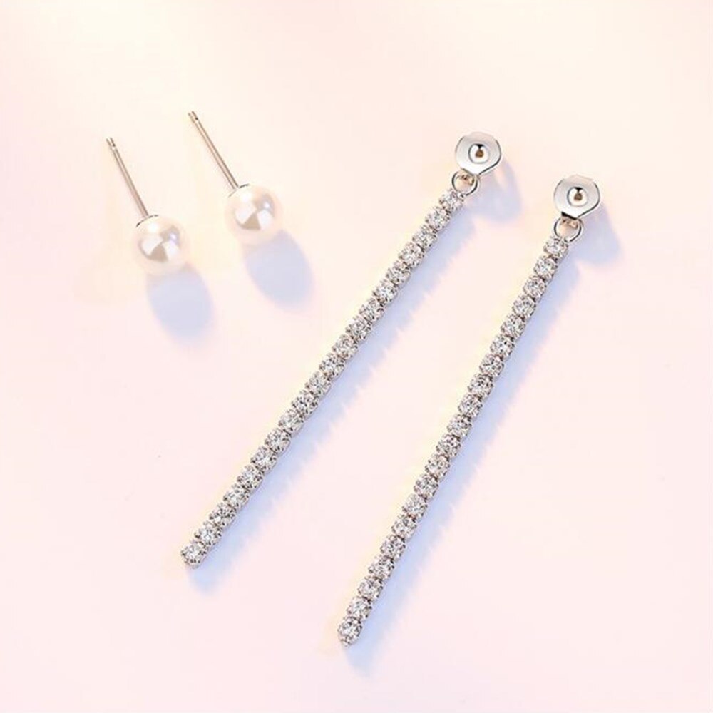 NEHZY 925 en argent sterling nouveaux bijoux de femme boucles d'oreilles rétro Long gland cubique zircone Pop boucles d'oreilles