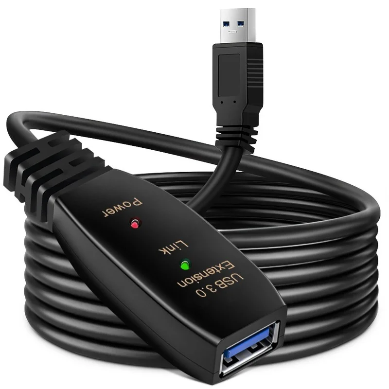 Câble d'extension USB 3.0 actif 5M 10M avec amplificateur USB 3.0 Type A mâle à femelle USB 3.0 câble d'extension répéteur cordon