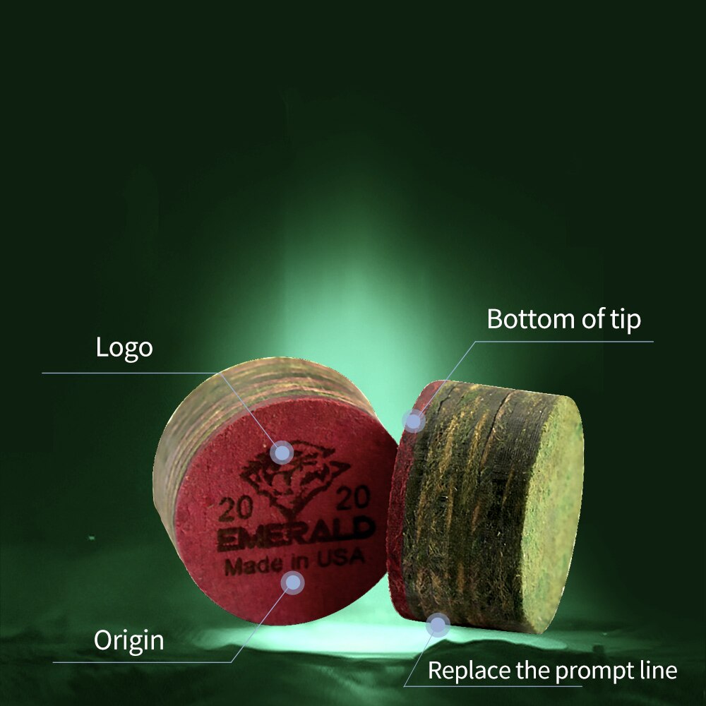 Pool Cue Tips Emerald Laminated Layers Icebreaker Phenolic Break Jump Tips Carom Billiard Accessories