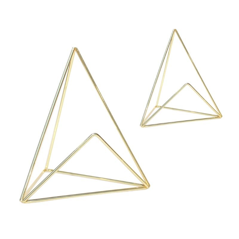 Ferro geométrico titular do cartão de nome do negócio expositor cremalheira foto nota pasta