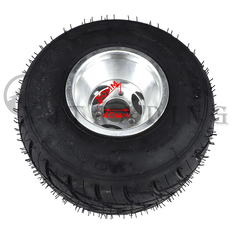 Roue avant de Karting 10x4,50-5, roue arrière 11x7,10-5 avec moyeu de roue en alliage d&#39;aluminium de 5 pouces pour Buggy GO KART ATV UTV