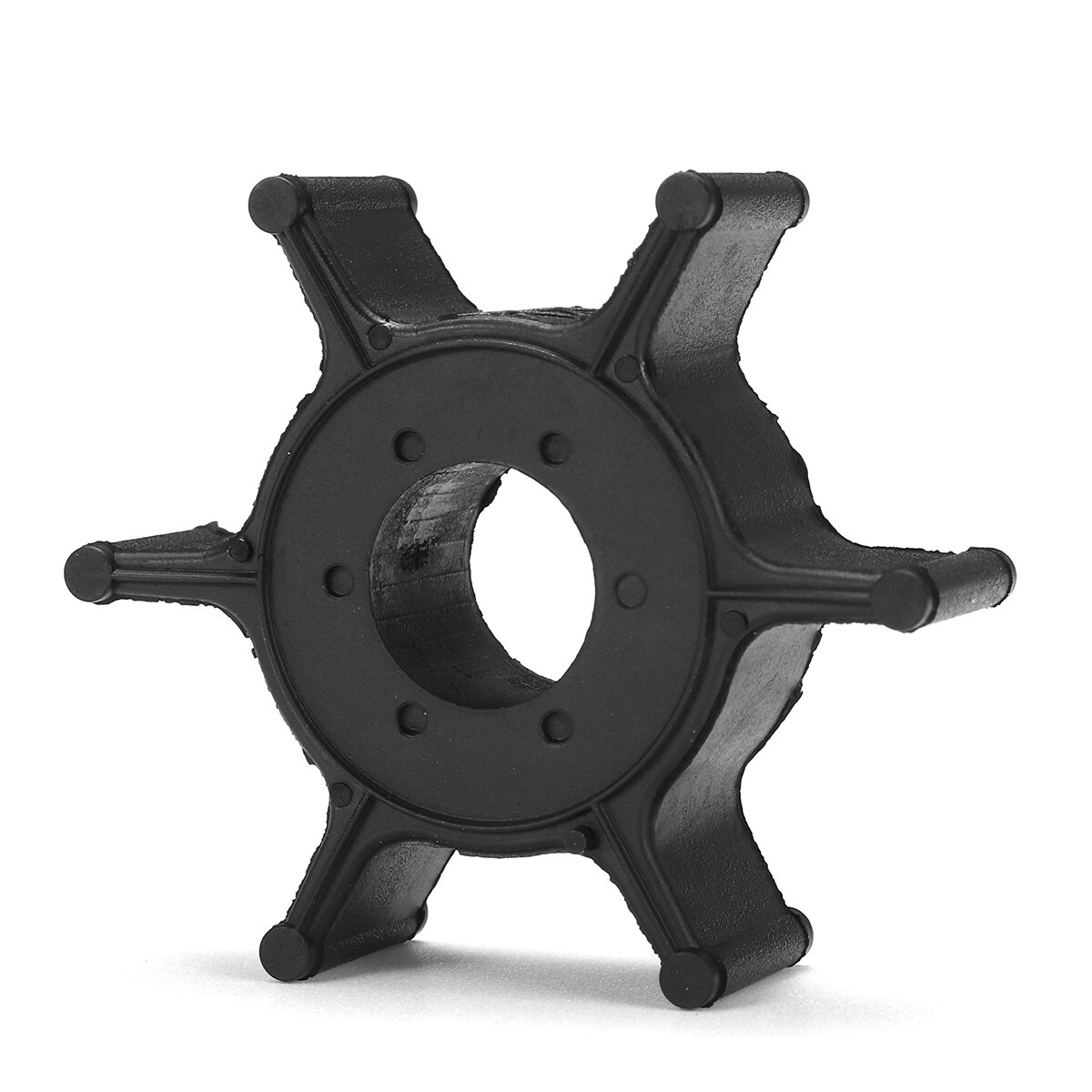 Marine Water Pump Impeller Boat Engine Impeller 6 Blade for Yamaha Outboard Engine 4/5/6HP 6E0-44352-00 Black Rubber