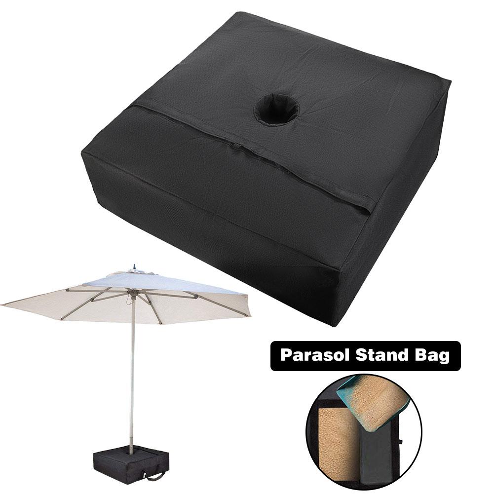 Parasol Stand Bag Portable Weatherproof Square Umbrella Stand Heavy Duty Sand Bags Base for Outdoor Terrace Beach
