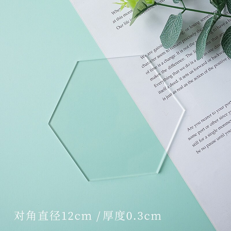 Ins Wind Transparent Acrylic Board Photo Props Net Celebrity Ornaments Decoration Cosmetics Photography Shooting Background: Diagonal 12CM