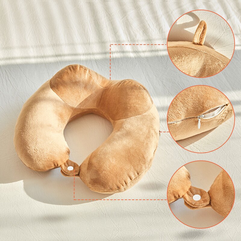 Reisen Kopfkissen Pro Flugzeug Wagen Sekretariat Super Leicht tragbar Plüsch- U geformt Nacken Kopfkissen Schlaf mit Nein Nacken Schmerzen Pro Heimat