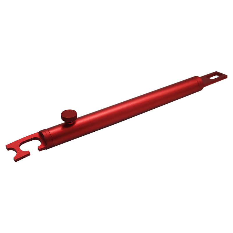 Stützstange zum Polieren von Autos, 32–48 cm, einziehbare Aluminium-Haltewerkzeuge für Fahrzeug-Kofferraumdeckel, Türbefestigungswerkzeuge: rot
