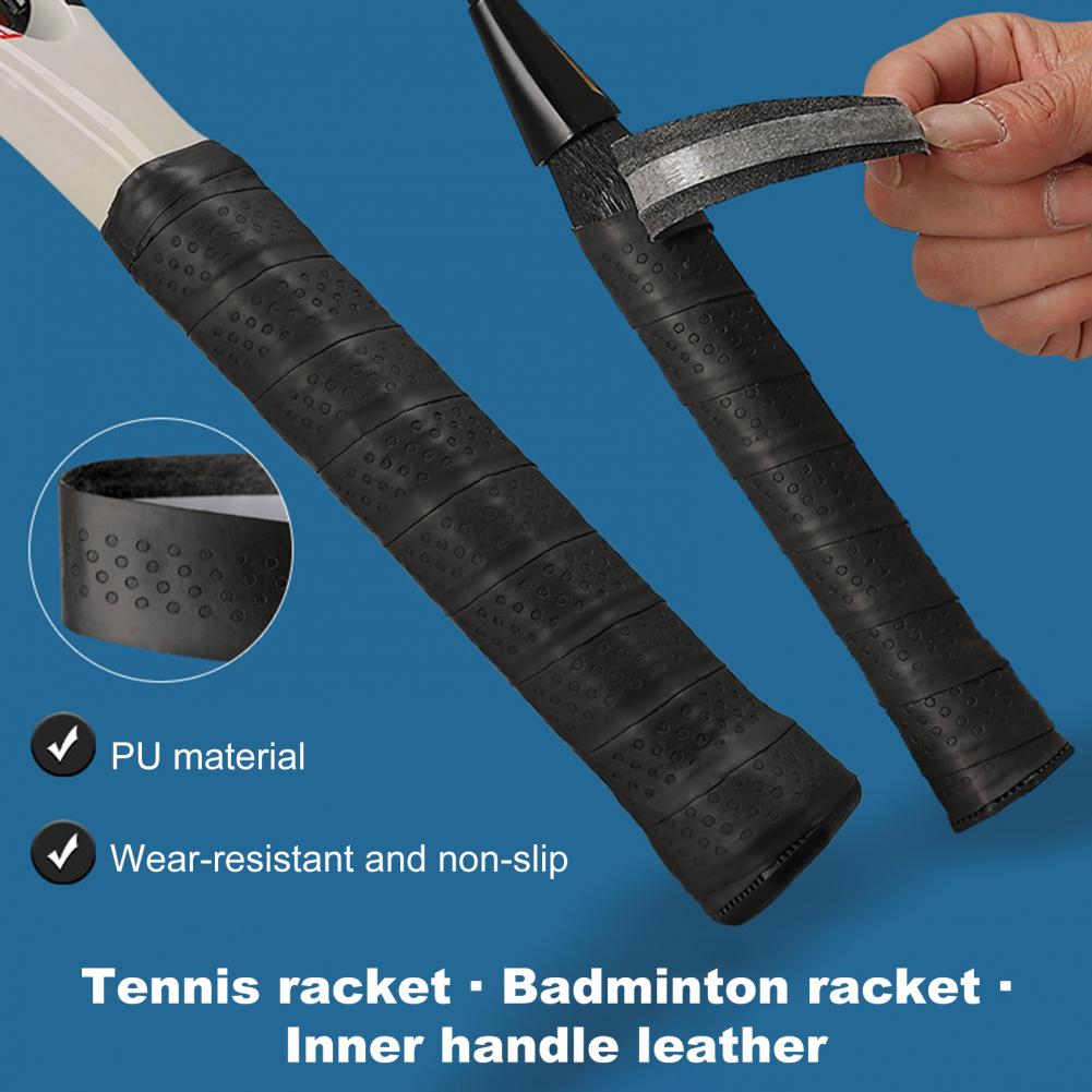 Bande de préhension pour raquette de Tennis, en Faux cuir, auto-adhésive, antidérapante, manchon de Protection, antichoc, pour batte de Baseball