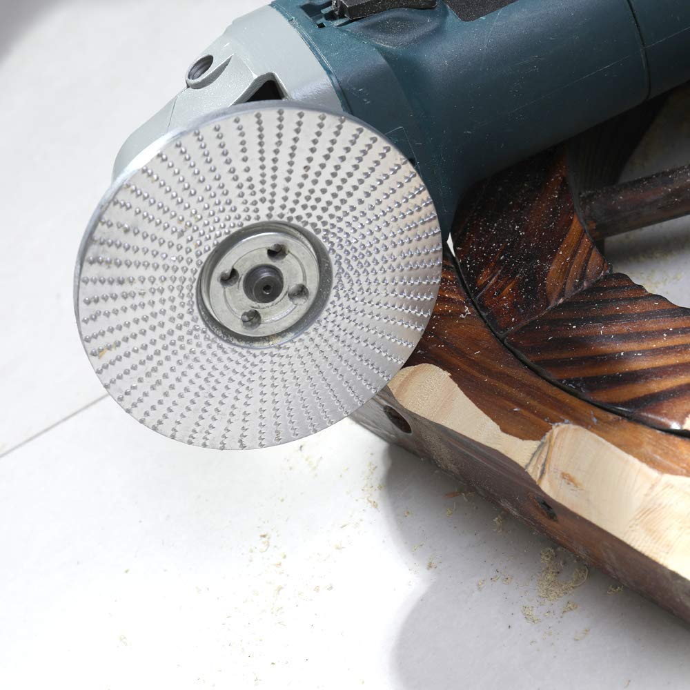 Haakse slijper Schijf Hout Hout slijpschijf Haakse slijper Wolfraamcarbide slijpschijf Carving Schurende schijf Vormgeven Polijsten Slijpschijf Snijgereedschap 4In / 100 MM,Gold,2pcs