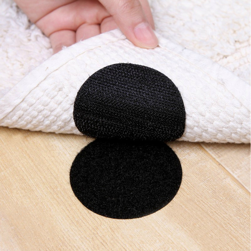 5 Pairs Zelfklevende Haak Lus Sluiting Tape Anti Curling Vloerkleed Mat Grijper Beddengoed Sofa Tapijt Antislip vaste Sticker