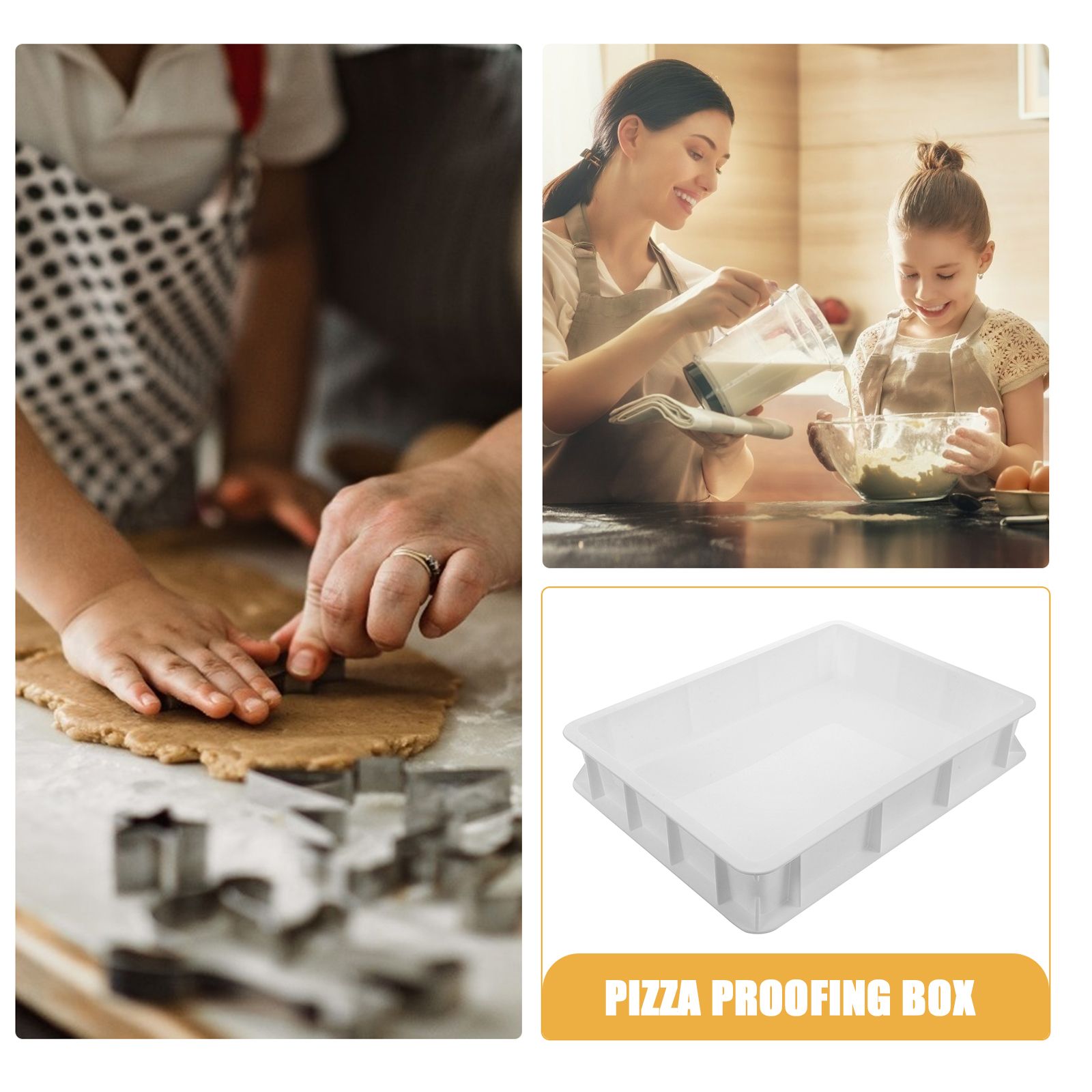Plateau de conteneurs empilables pour Pizza, cuisine domestique, stockage Commercial, épreuve des pâte, conteneur de stockage pour pain en plastique