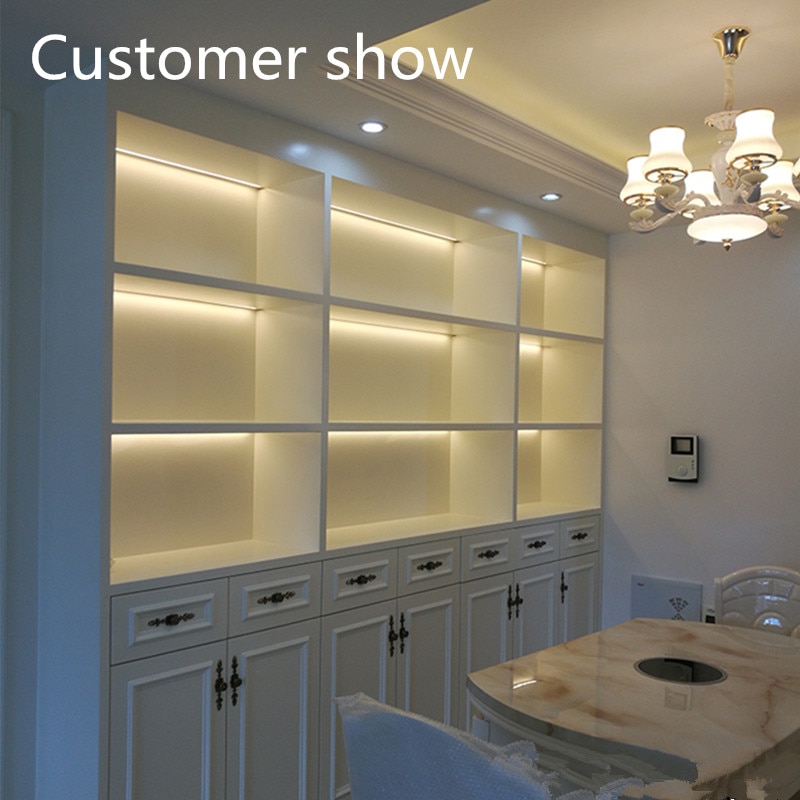 2-30 sets / lot 0.5 m 12 mm LED strip aluminum profile for LED linear luminaire, LED aluminum profile flat aluminum body