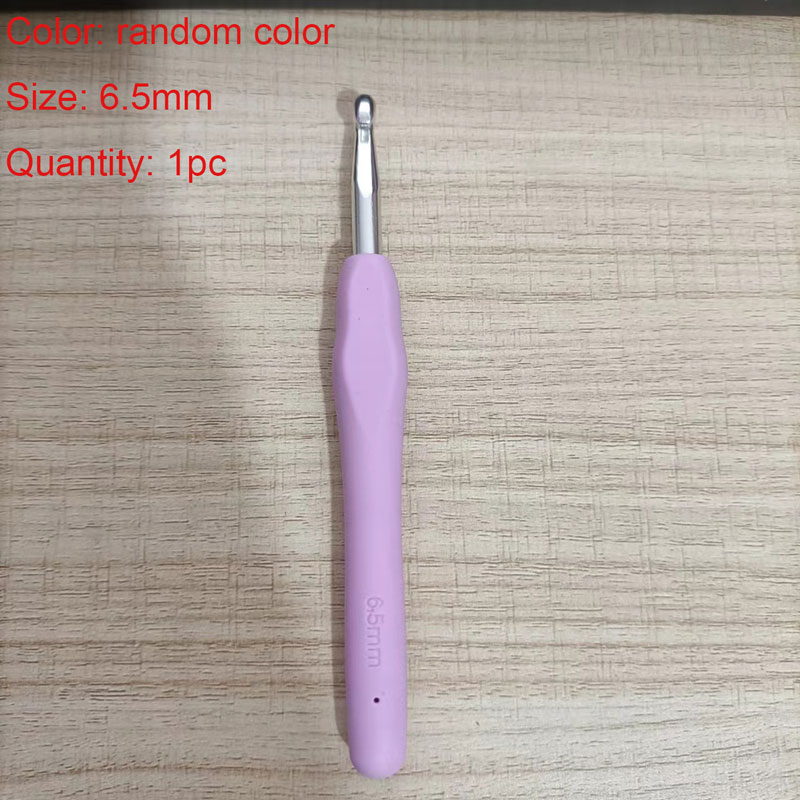 1pc crochê ganchos 2.0mm-8.0mm ergonômico crochê ganchos de plástico alça de tricô para diy artesanato ganchos agulhas ferramentas suprimentos: Vermelho