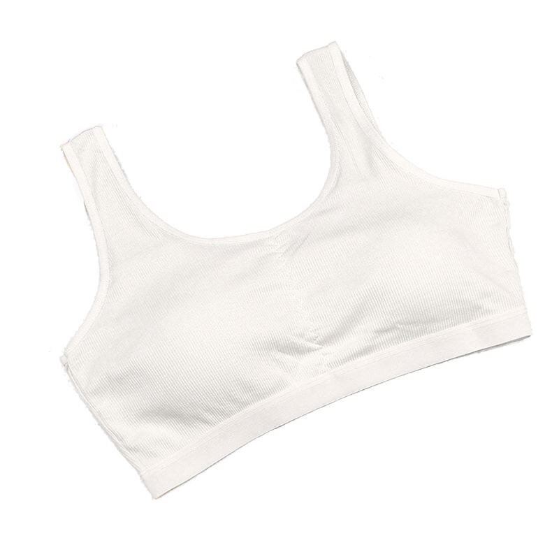 1PC sous-vêtements pour fille réglable soutien-gorge gilet enfants coton mélangé sous-vêtements sous-vêtements vêtements: WHITE