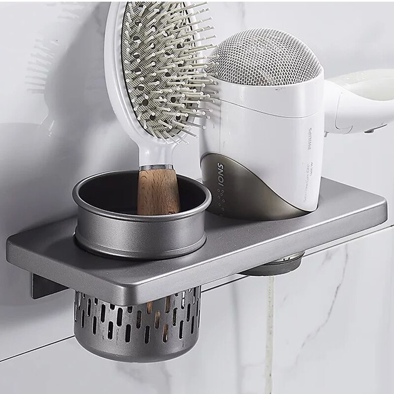 Gunmetal Grijs Badkamer Accessoire Set Ruimte Aluminium Metal Handdoekhouder Rack Bar Plank Papier Houder Tandenborstelhouder: bathroom shelf