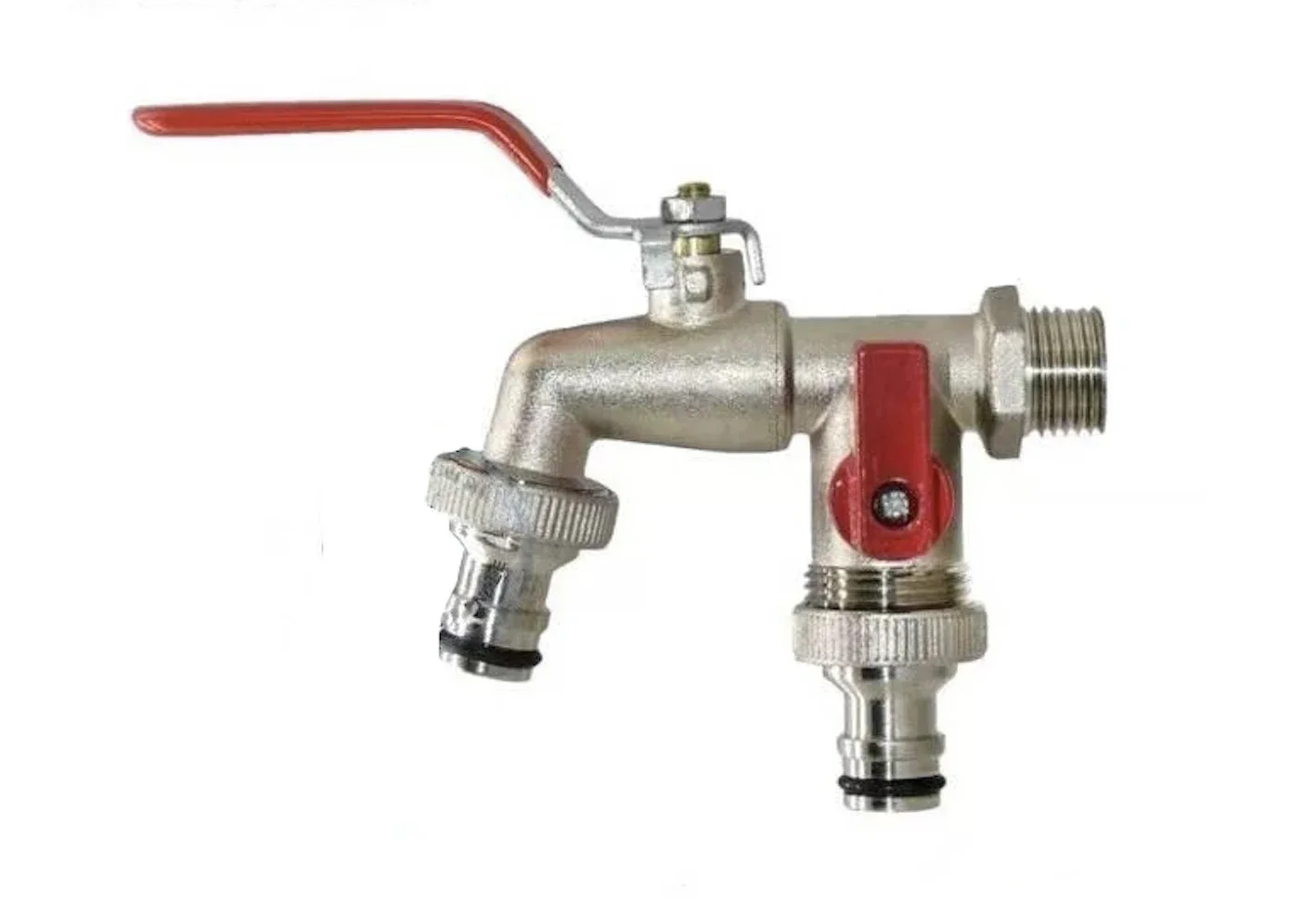Garden Tools Brass Water Faucet 1/2" Outside & Inside Used Easy Turn On/Off Lever Handle Watering Supply Taps Ball Valve
