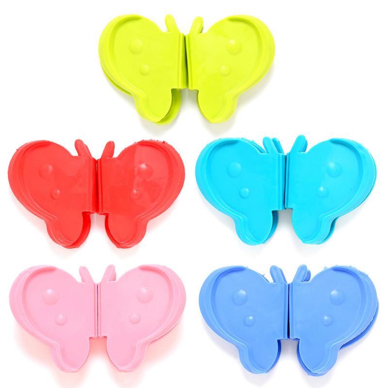 4Colors Insulated Heat Plate Butterfly Clip Microwave Oven Gloves Thicken Anti-scald Kitchen Organizer Silicone Pot Clips