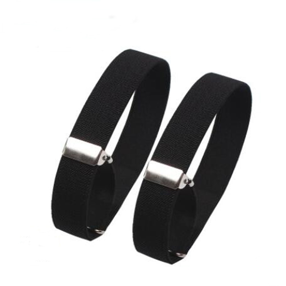 1Pair Elastic Armband Shirt Sleeve Holder Women Men Adjustable Arm Bands for Party Wedding Clothing Accessories Business: Black