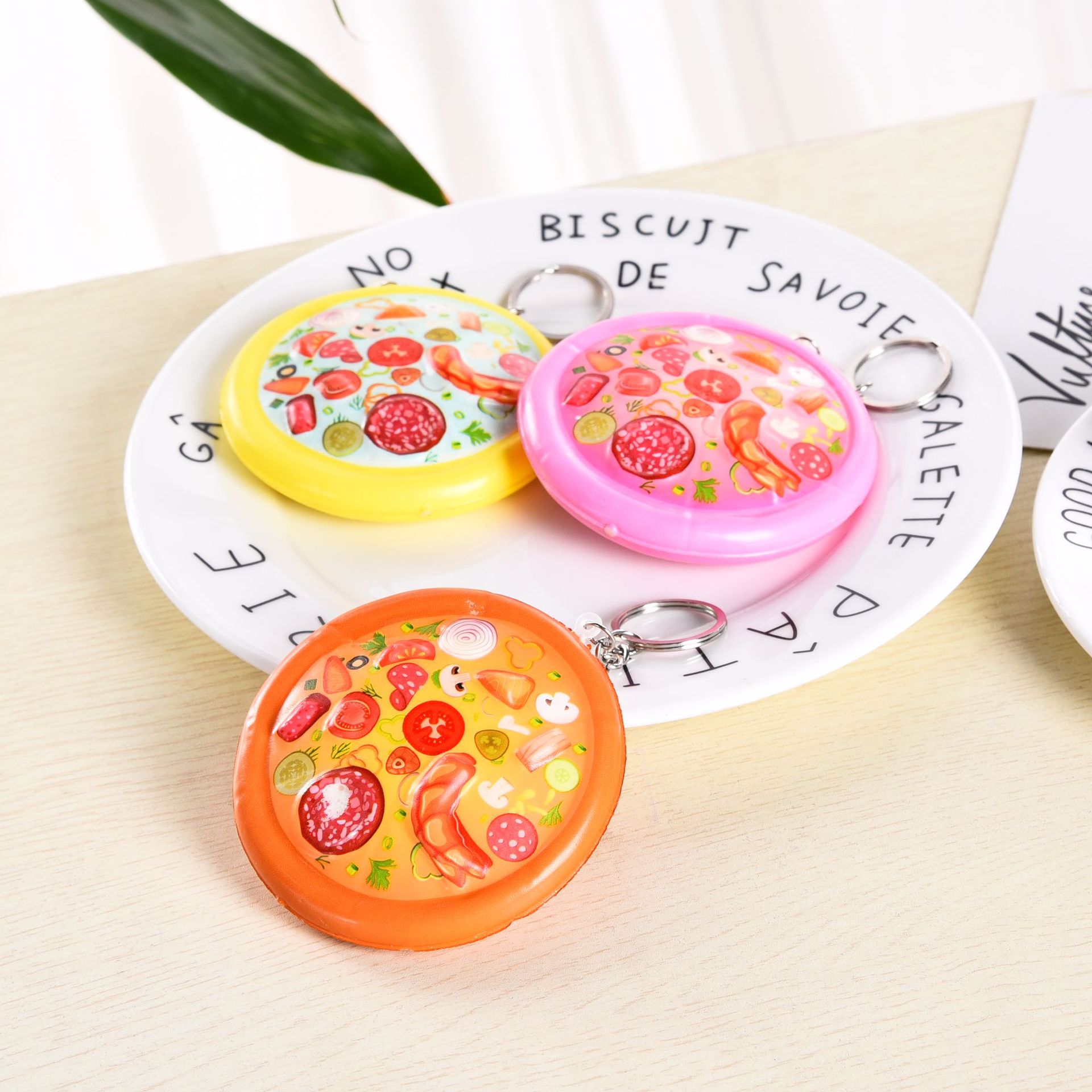 Simulation Perfume Flavor Food Keychain Girl Bag Pendant French French Fries Ice Cream Pizza Decompression Slow Rebound Toy