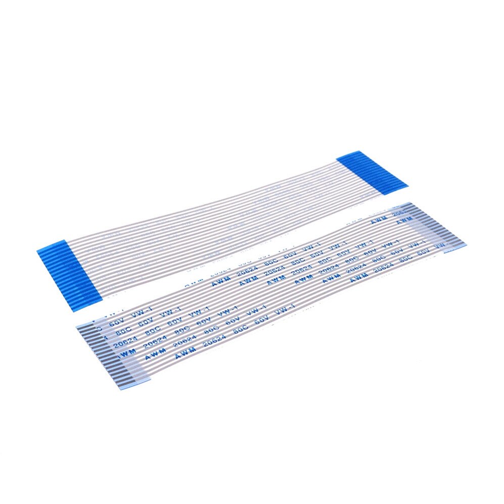 10 stk ffc fpc fleksibel flatkabel 1.25 mm pitch 18 pin 100 120 140 200 300 400 500 600 700 mm lengde samme kontaktsider type a