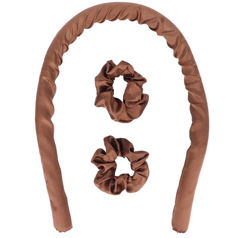 Heatless Curling Rod Headband No Heat Curls Ribbon Hair Rollers Sleeping Soft Headband Hair Curlers DIY Hair Styling Tool: Auburn
