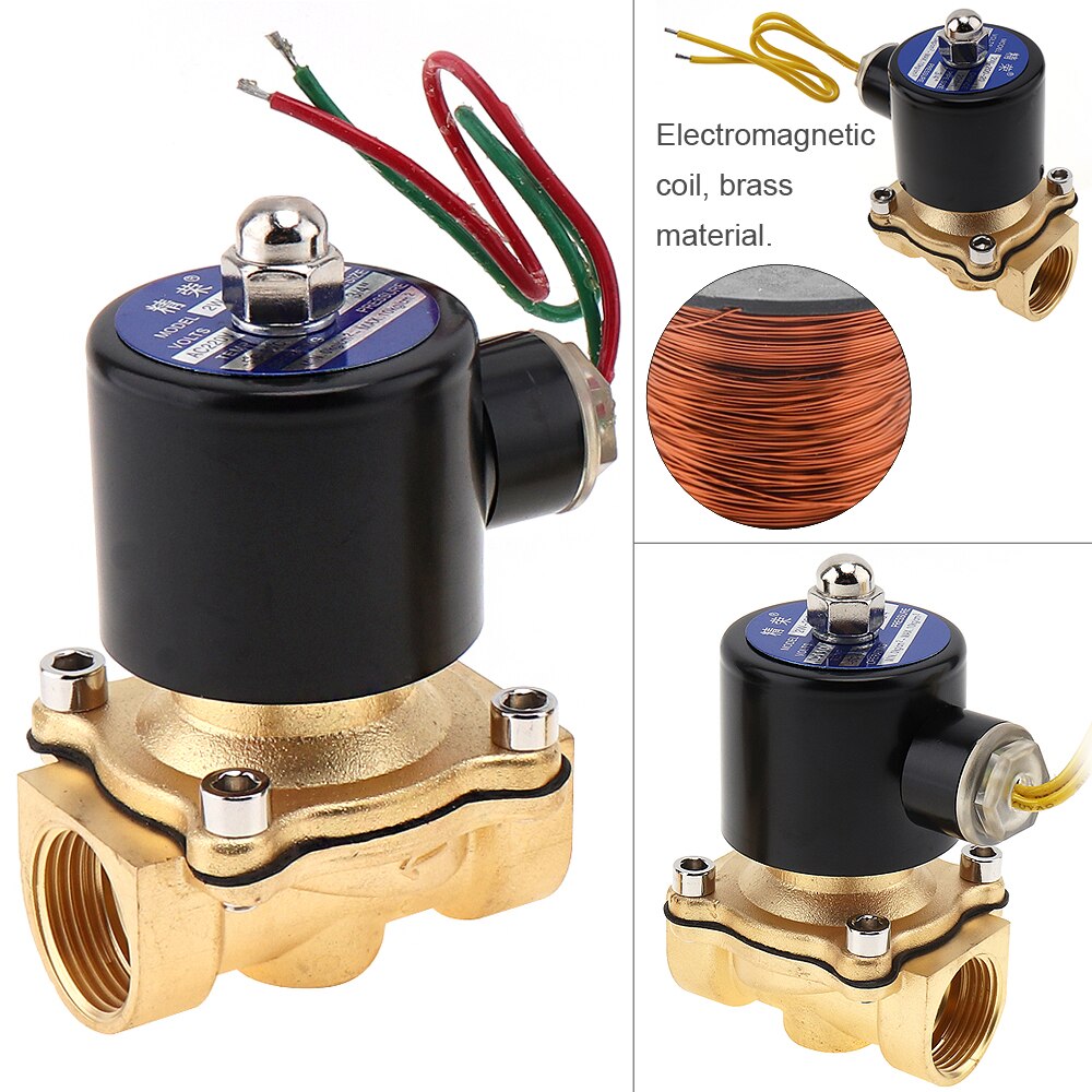 3/4" AC 110V / 220V Electric Solenoid Valve Pneumatic Valve Brass Body for Water / Oil /Gas