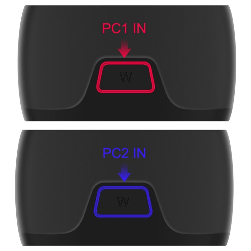HDMI-Compatible Kvm Switch 2 in 1 Out 2-Ports HDMI-Compatible Switcher Selector USB Keyboard Mouse and Printer Sharing