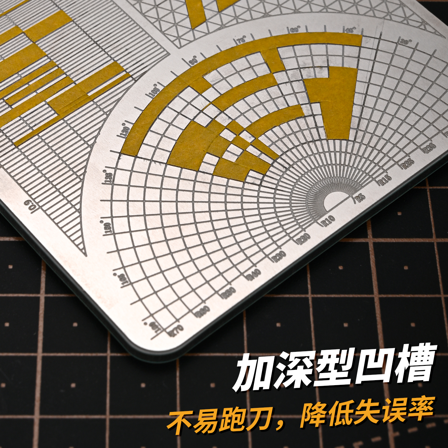 Stahlrillentyp Abdeckband Schneidematte Metall und PVC 2-in-1 doppelseitig für Gundam-Modelle, sterben Hobby-Modellierung, DIY-Werkzeug herstellen