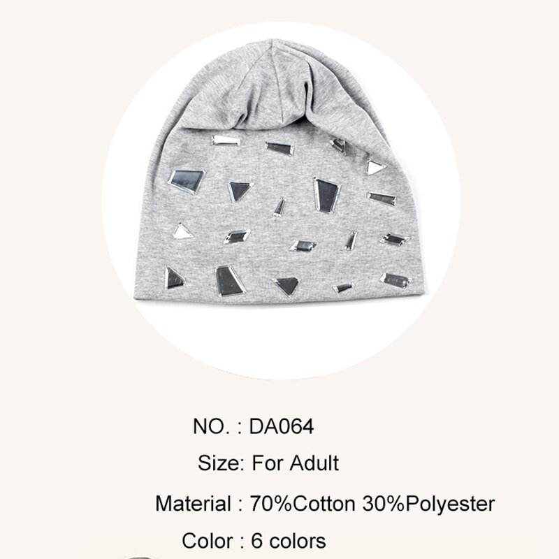 Geebro mujer Casual espejo accesorios sombreros nueva primavera suave señoras gorros sombrero invierno holgado Gorro niñas cap