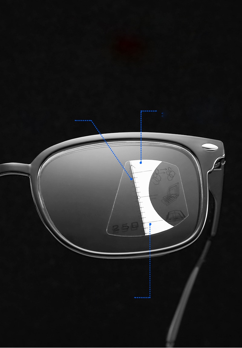 Zilead Multifocal Progressive Reading Glasses Anti Blue Light Presbyopia Eyeglasses For Women&Men Hyperopia Eyewear+1.0to+3.5