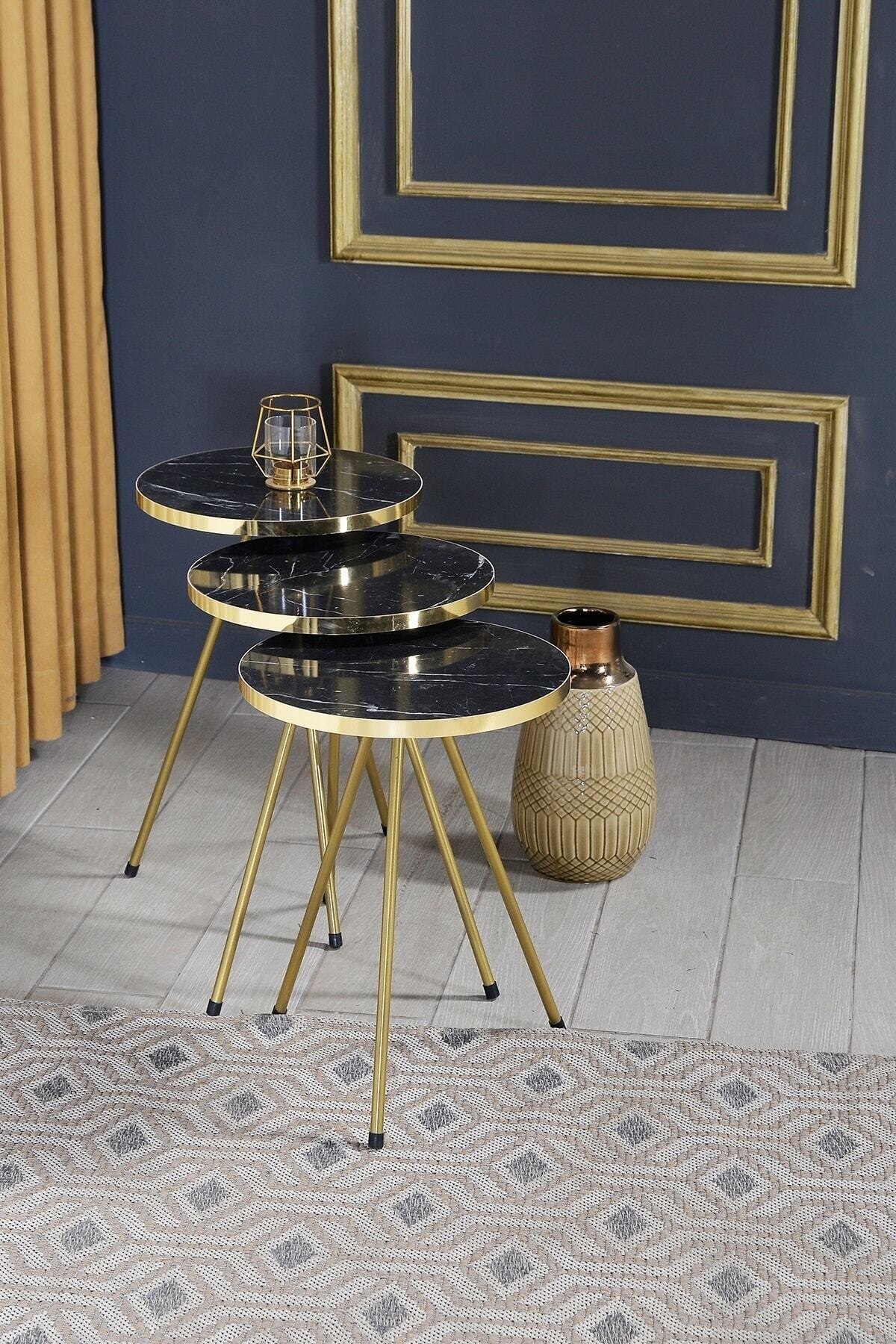 3 pièces table basse bois moderne canapé table d'appoint meubles de maison mignon salon chevet petite table ronde créative décor à la maison